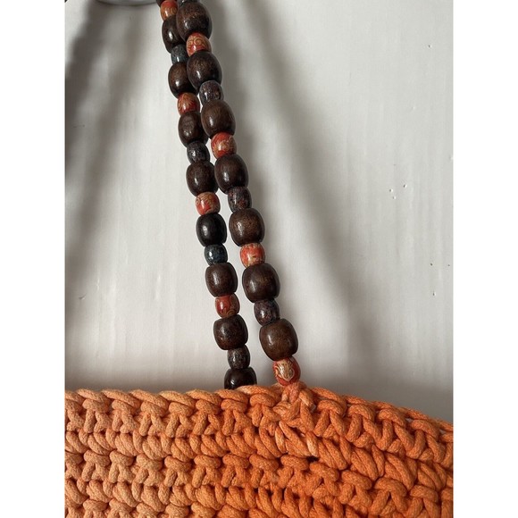 FREE PEOPLE Take Me To Tulum Tote - Orange Ombré, Beaded Handles, Beach Bag NWOT - Picture 3 of 8